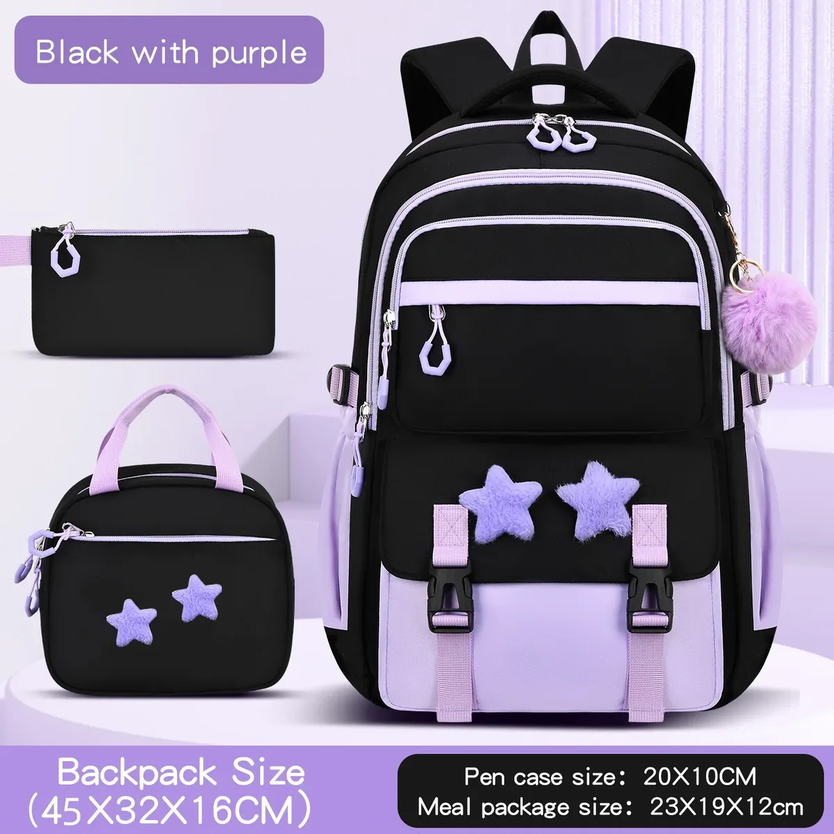 ensemble de sacs d'école pour enfants, grand sac à dos kawaii pour filles, sac à dos d'école primaire, sac à livres pour enfants, sac à dos de voyage étanche pour ordinateur portable