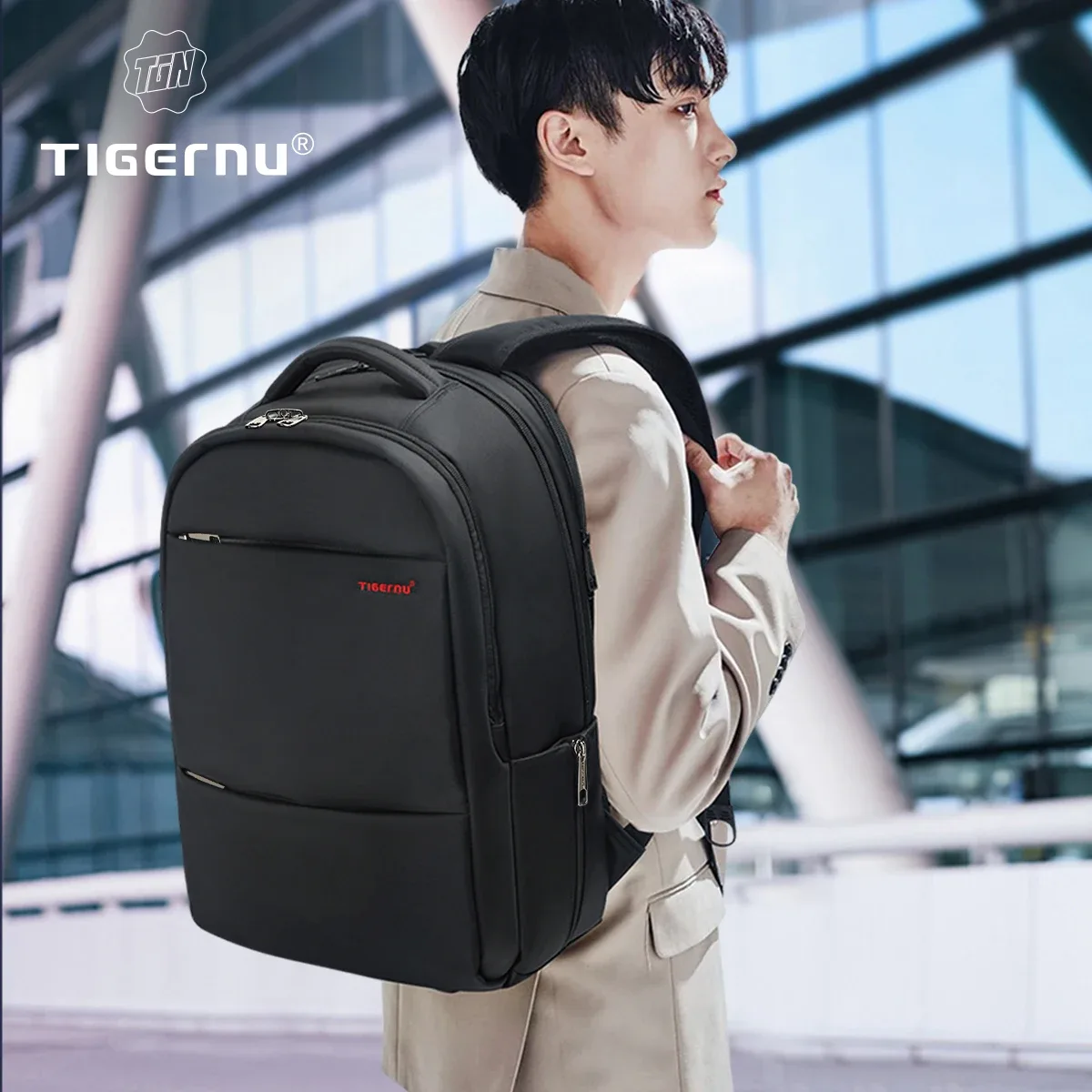 Tigernu hommes sac à dos 15 17 19 pouces sac à dos pour ordinateur portable pour hommes pour femmes sac à dos d'affaires cartable voyage sac à dos sacs sac à dos