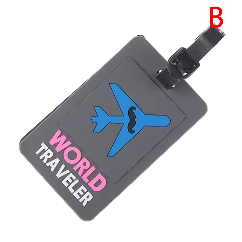 étiquettes de bagage en silicone de style dessin animé, étiquette de voyage portable, étiquette de valise, lettre créative, pas votre sac, accessoires de voyage mignons, mode