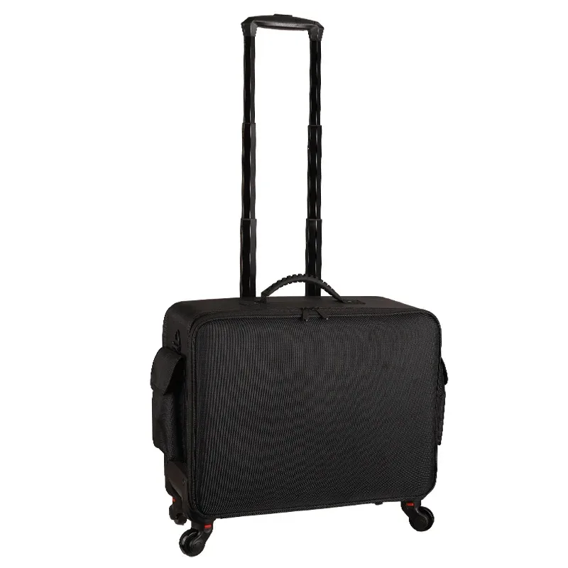 grande valise à roulettes pour maquillage, bagage professionnel pour maquilleurs, étui dédié aux techniciennes en cils et ongles, sac cosmétique pour femmes