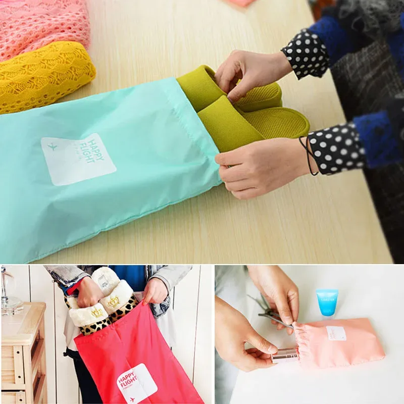 sacs de rangement de voyage étanches, 4 pièces/lot, sac de voyage pour chaussures maquillage, sac à linge sous-vêtements cosmétiques tri gt