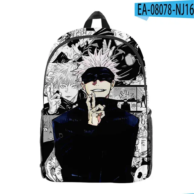anime satoru gojo école sac à dos sac à dos pour ordinateur portable garçons filles adolescents sac d'école sac de voyage mochila sac à bandoulière