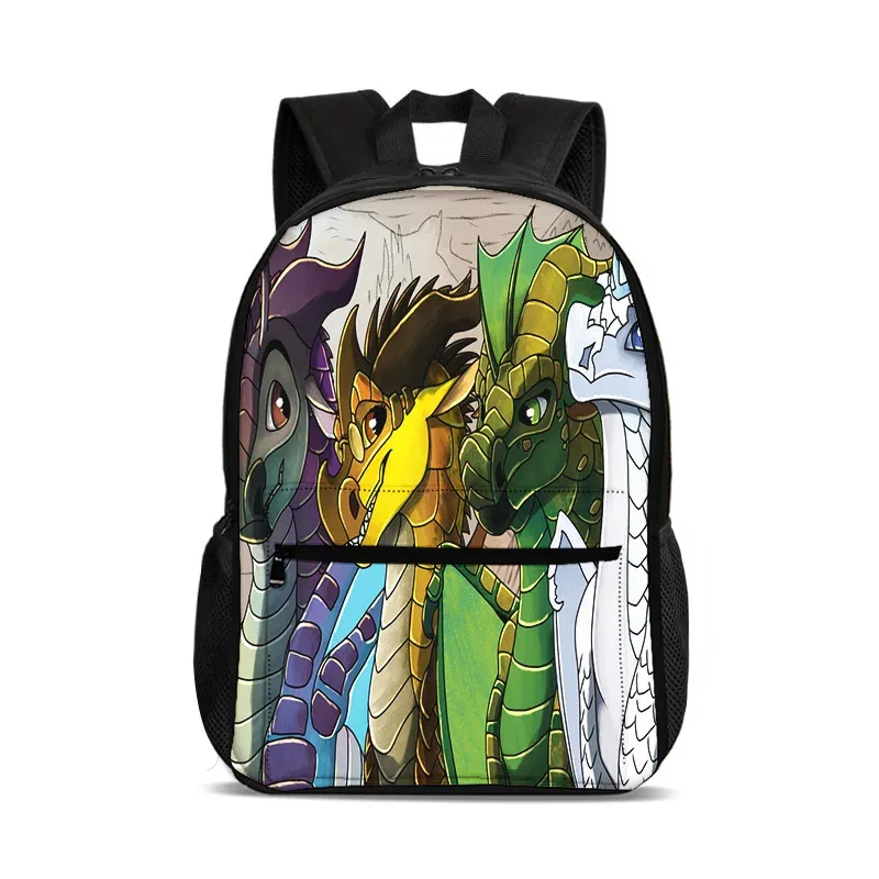 sac à dos pour ordinateur portable wings of fire, grande capacité, imprimé dessin animé, pour garçons et filles de l'école primaire, style polyvalent et tendance
