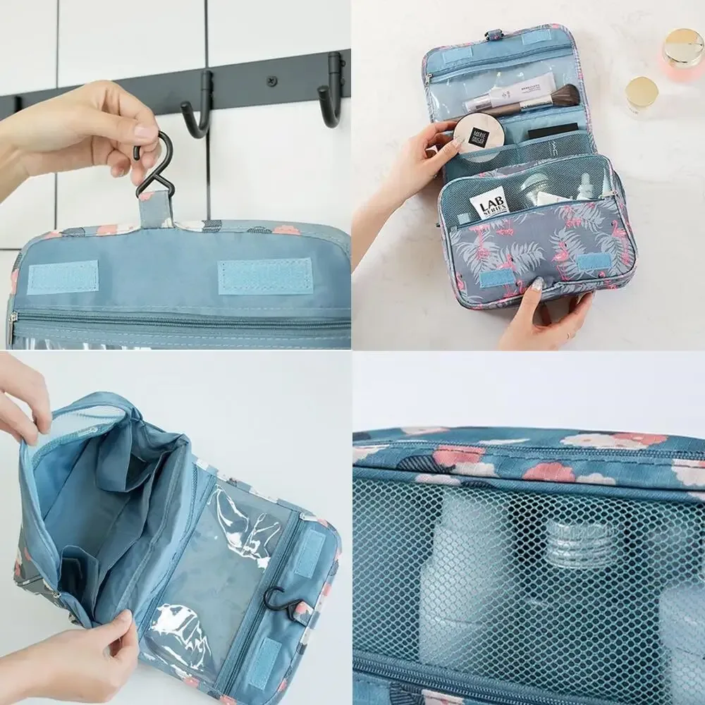 organisateur de voyage suspendu, trousse de maquillage imperméable, grande capacité, pochette de toilette, sac de rangement cosmétique portable et pliable