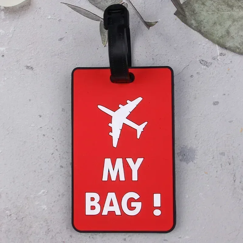 étiquette de bagage en pvc souple, étiquette de voyage avec lettre pour hommes et femmes, étiquette de nom de valise, étiquettes de sac, étiquettes d'avion, accessoires de voyage de vacances