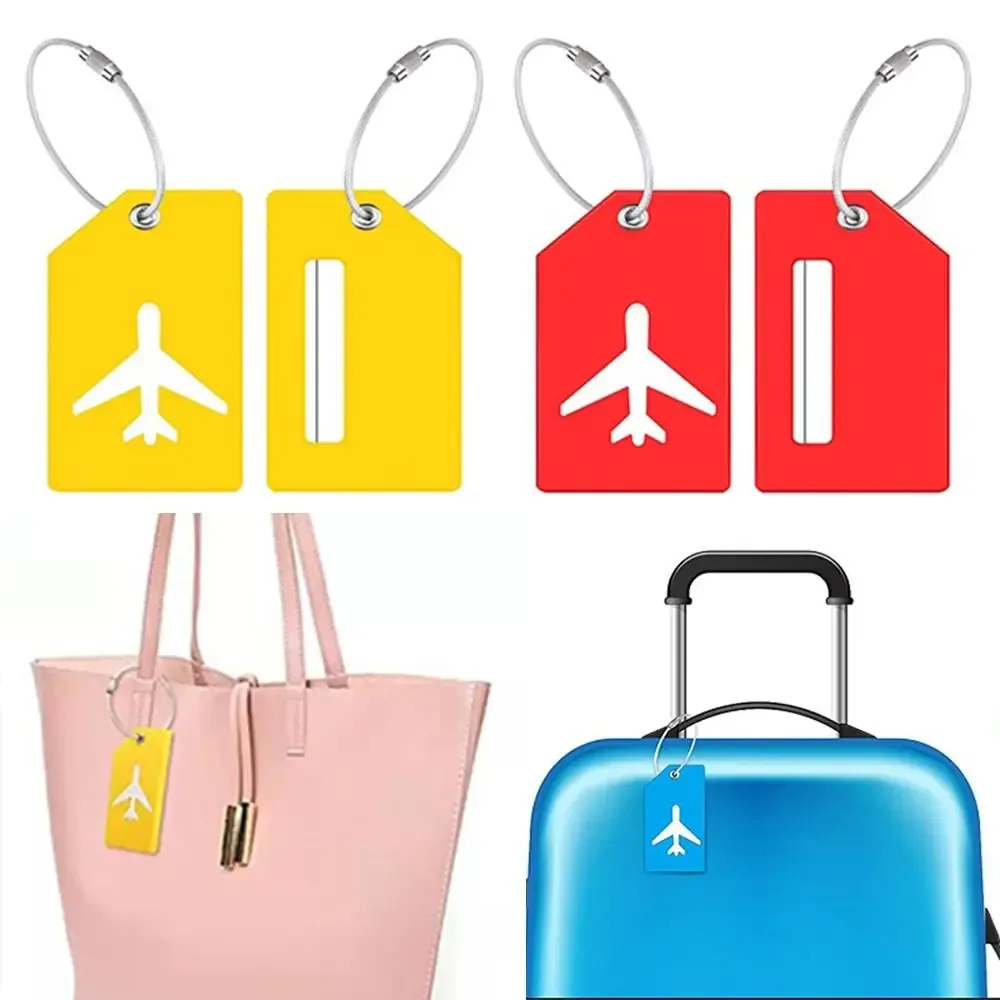 nouvelle étiquette de bagage en silicone souple, 6 couleurs, pour carte d'embarquement, étiquette nominative pour bagages, pour hommes
