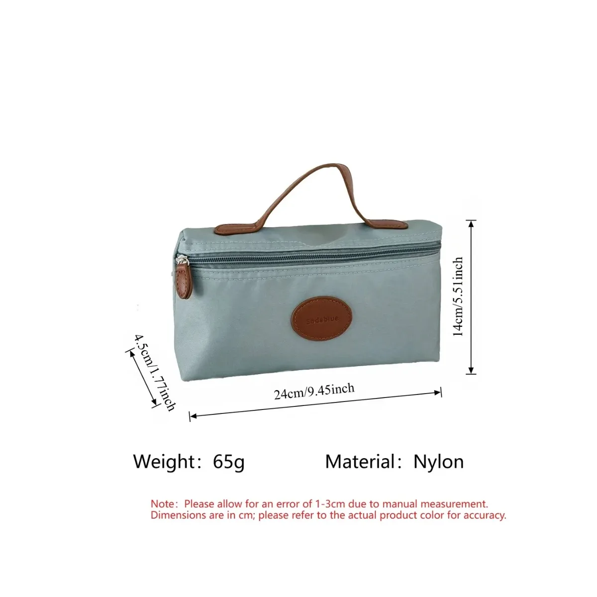 nouvelle trousse de toilette en nylon avec étiquette en cuir, légère et portable, organiseur de maquillage de voyage tendance pour femmes et hommes