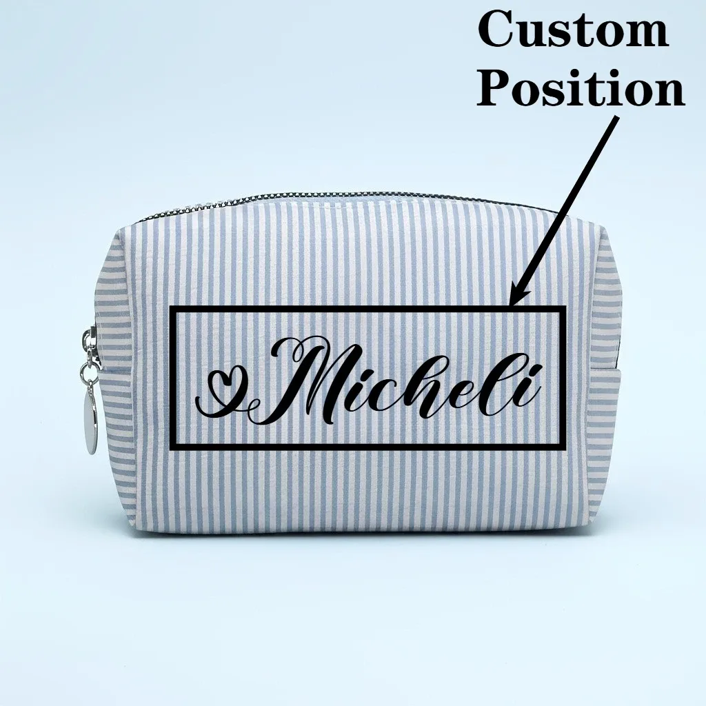 pochette de maquillage personnalisée, sac à main, trousse de toilette, trousse à crayons, cadeau de vacances, pochette à cosmétiques