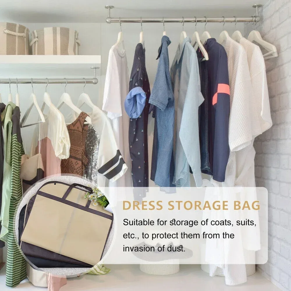 sac de protection de vêtement anti-poussière, housse de vêtements entièrement fermée avec fermeture éclair, sacs à vêtements suspendus, sac de rangement de vêtements durable