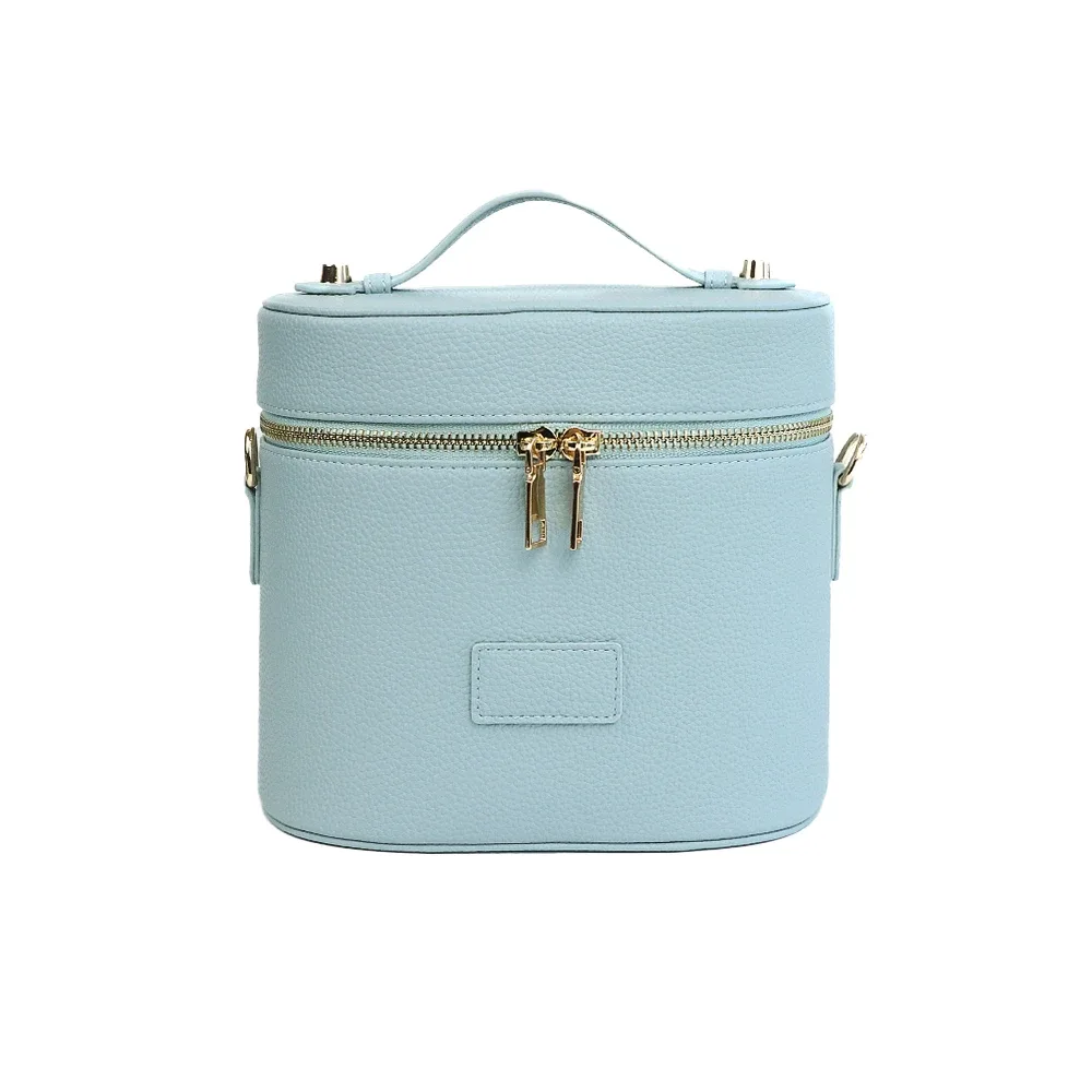 pochette cosmétique en cuir pu personnalisable : simple, portable, bandoulière, à main, grande capacité pour les voyages
