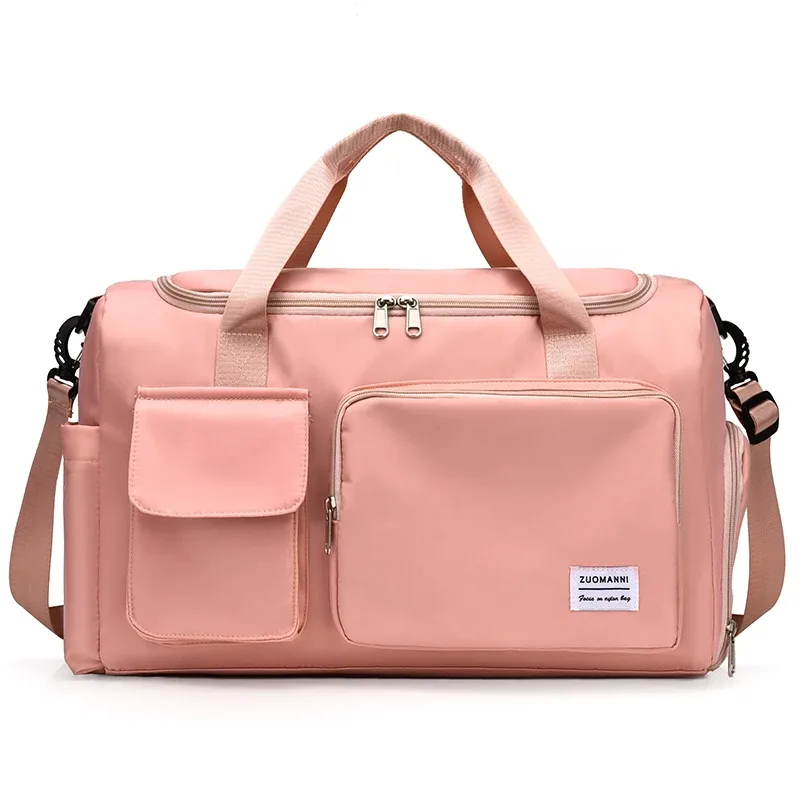 sac de voyage à main de grande capacité pour femmes, sacs de sport de nuit avec compartiment à chaussures, sacs de sport et de fitness pour femmes, 2024