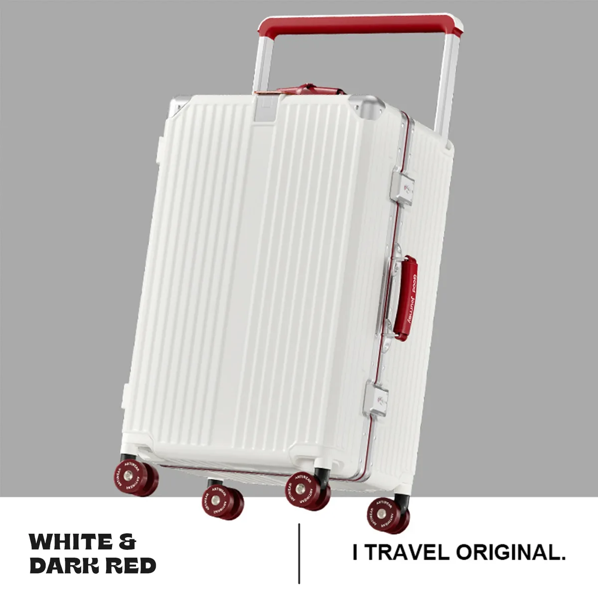 valise trolley rigide grande capacité aiweiny avec serrure tsa 3/7 séparables, roues silencieuses détachables et poignée télescopique large pour voyage