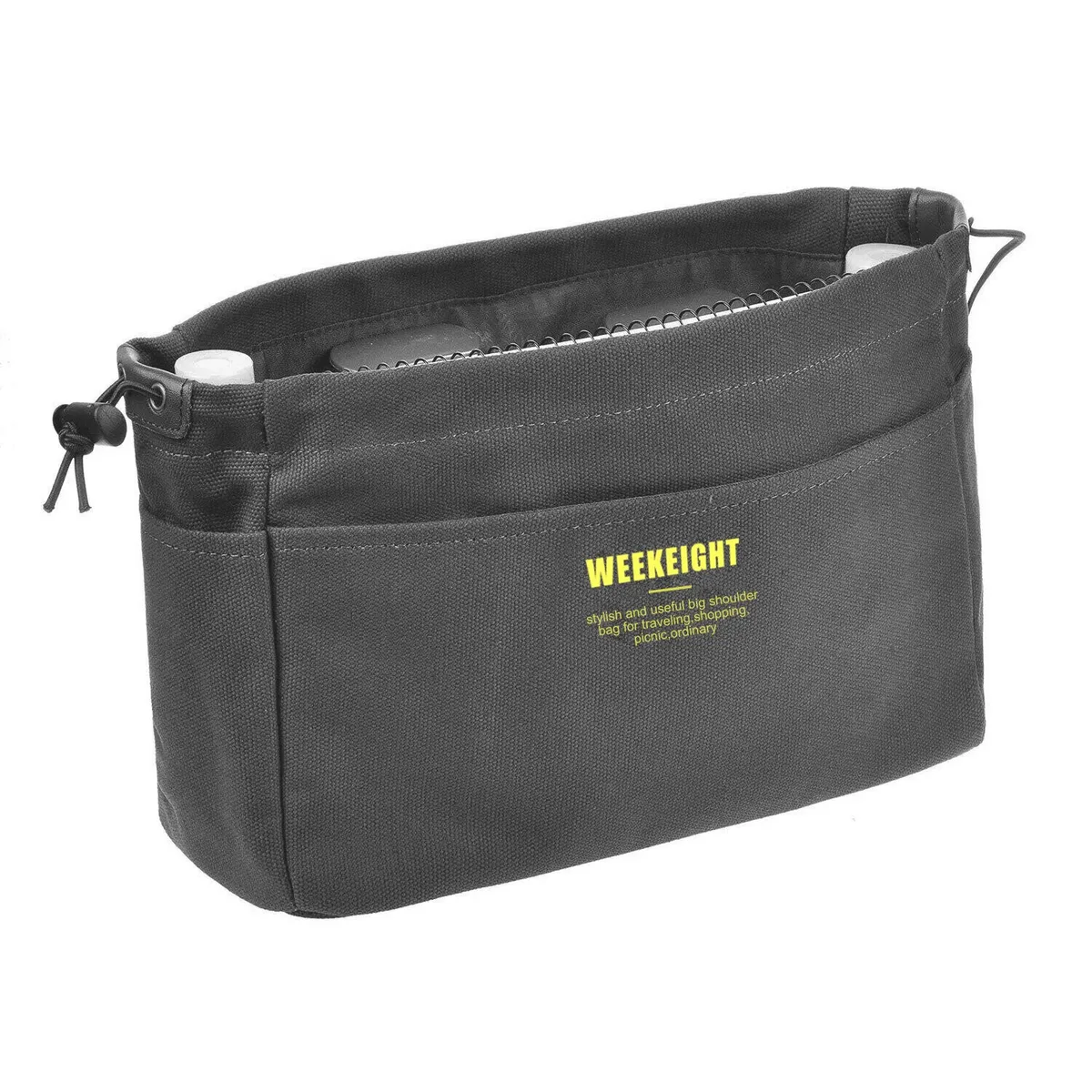 organisateurs de sacs à main en toile, sac de rangement robuste avec fermeture éclair (2 tailles)