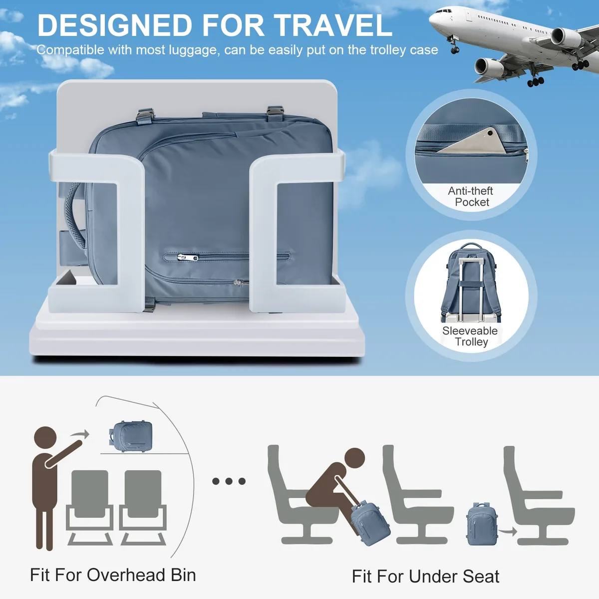 sac pour ordinateur portable sac à dos de voyage pour femmes grande capacité easyjet carry-ons 45x36x20 sac à dos ryanair 40x20x25, sac à dos de cabine pour hommes