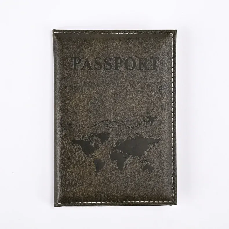 couvertures de passeport pour femmes et hommes, porte-passeport avec lettres imprimées, clips pour billets de vol, porte-carte de crédit bancaire, organisateur de voyage pour passeport