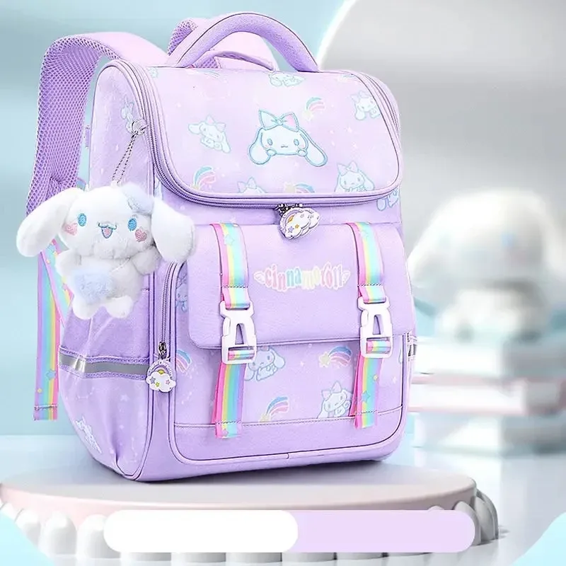 sac à dos grande capacité cinnamoroll mignon style anime, cartable d'école pour étudiant, sac à bandoulière de dessin animé, cadeau de voyage pour ami