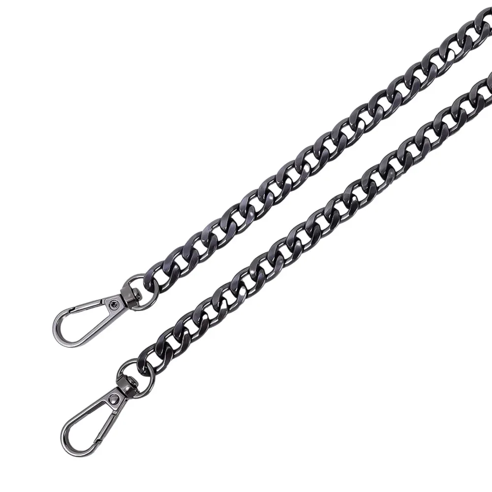 chaîne de sac en métal et aluminium de 120cm, pièces de rechange, accessoires pour sac à main à bandoulière tissé à la main, bricolage, sangles détachables faites à la main