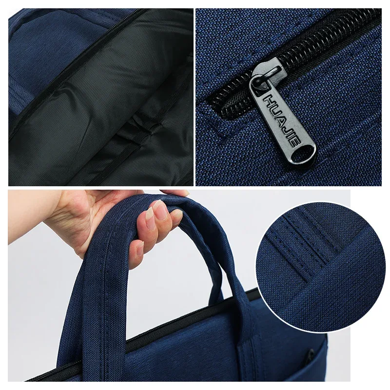 sacoche pour ordinateur portable étanche de 15,6 pouces avec sangle de bagage, sac à main portable pour hommes et femmes, idéal pour le bureau et les voyages.