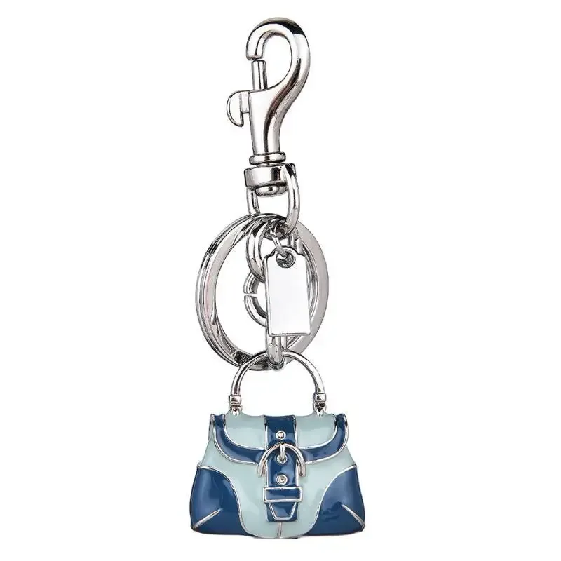 breloque de sac miniature vintage en émail, porte-clés pour bagages et porte-documents, cadeaux pour femmes d'affaires et amoureuses des voyages