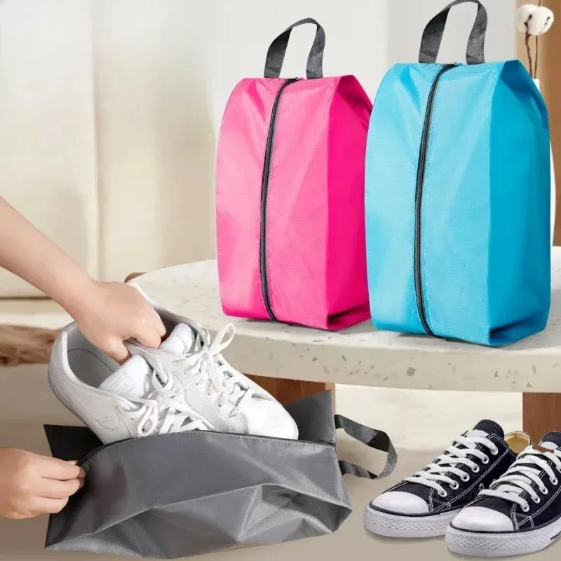 Sac de rangement pour chaussures Oxford, 1 pièce, avec fermeture éclair, pochette de rangement de voyage portable pour la plage, la natation, le camping