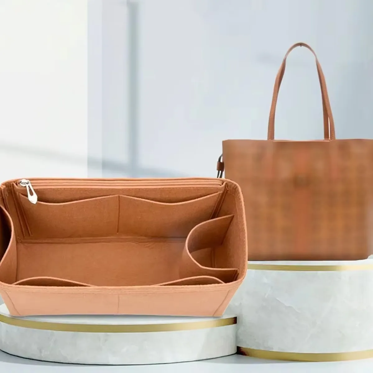 pochette de rangement en feutre pour sac à main, sac fourre-tout, sac intérieur pour liz visetos, 3 styles