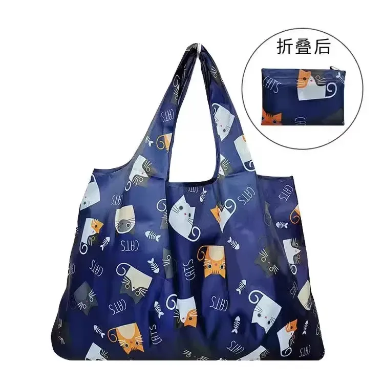 sac à cordon de couleur unie de grande capacité, sac de courses pour supermarché, sac fourre-tout pliable et portable, sac à bandoulière