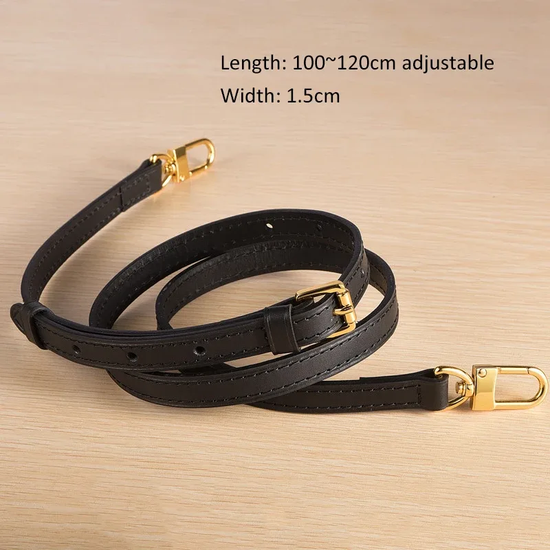 sangle de sac en cuir véritable, sangle d'épaule de haute qualité, accessoires de sac étroit, pièces de sac à bandoulière tendance