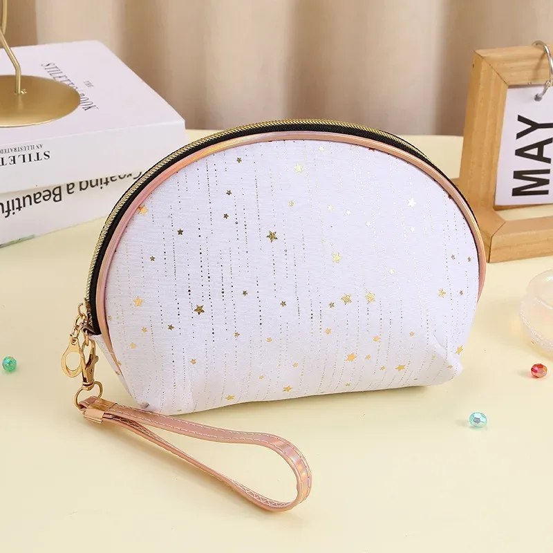 sac de rangement pour cosmétiques de voyage pour femmes et filles, trousse de toilette mignonne, sacs à main de maquillage, portefeuille pour rouge à lèvres et brosse, 2023
