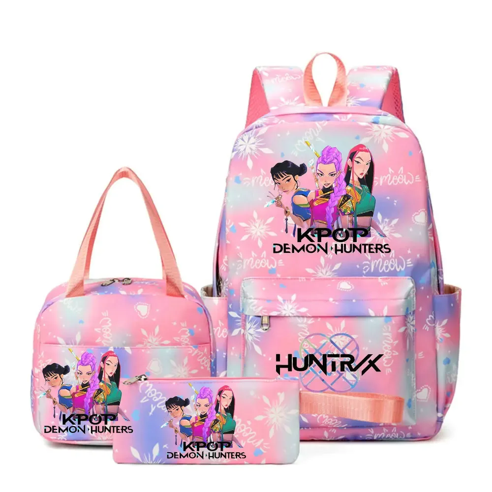 sacs d'école imprimés kpop demon hunters pour enfants, sacs à dos pour ordinateur portable pour adolescentes et garçons, sacs de voyage pour femmes