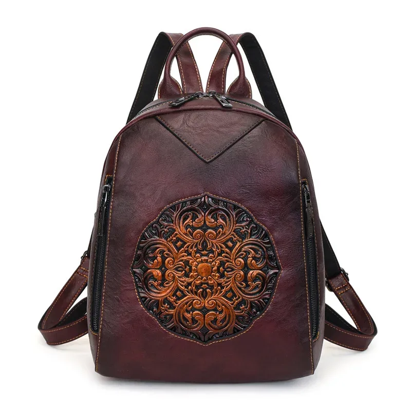 sacs à dos de luxe vintage 2026 pour femmes, sacs à main en cuir souple grande capacité, sacs à dos de voyage et de trajet pour femme, mochilas