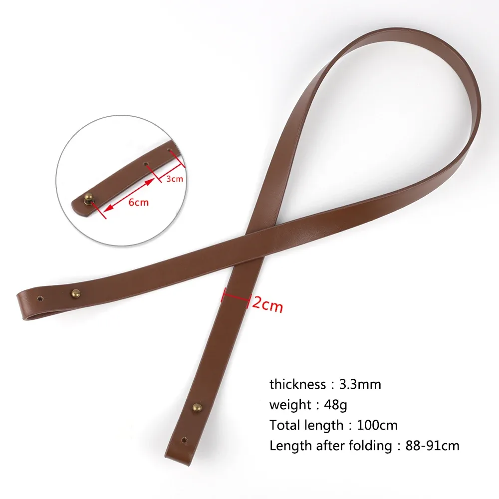 sangle de sac à bandoulière simple en cuir pu 100cm, accessoires de sangle réglable pour femmes, sac à tricoter diy