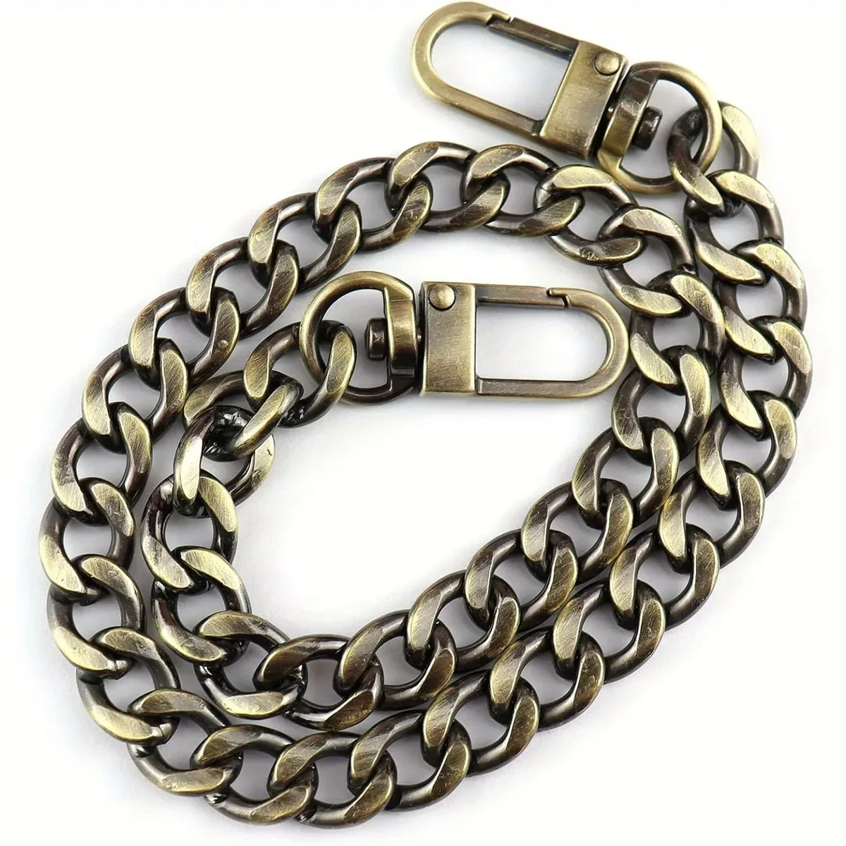 sangle de chaîne de sac à main, sangle de chaîne plate, chaînes de sac à main avec boucles en métal pour portefeuille, sacoche, fourre-tout, sac à bandoulière, remplacement de chaîne