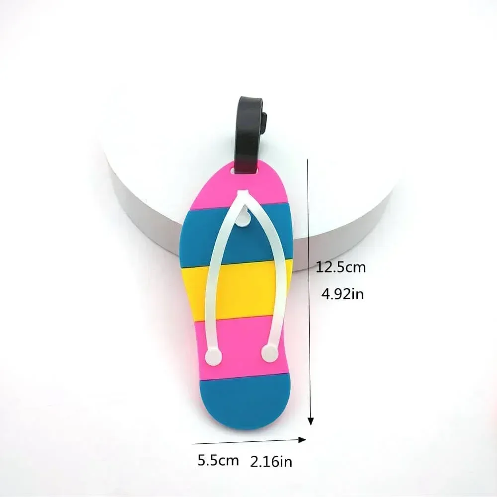 étiquette d'identification de valise anti-perte en silicone, motif de fruits de dessin animé, étiquettes d'identification de nom, étiquette de bagage, étui de voyage
