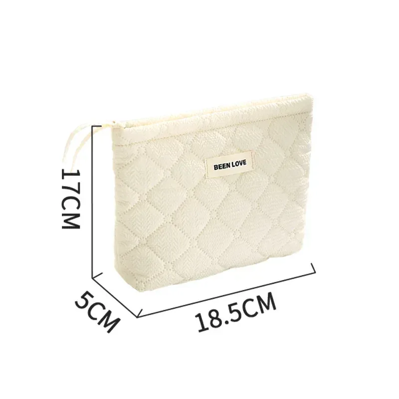trousse de maquillage matelassurera en coton pour femme, grands sacs à fleurs, poudres cosmétiques mignonnes, sac de rangement d'articles de toilette de voyage