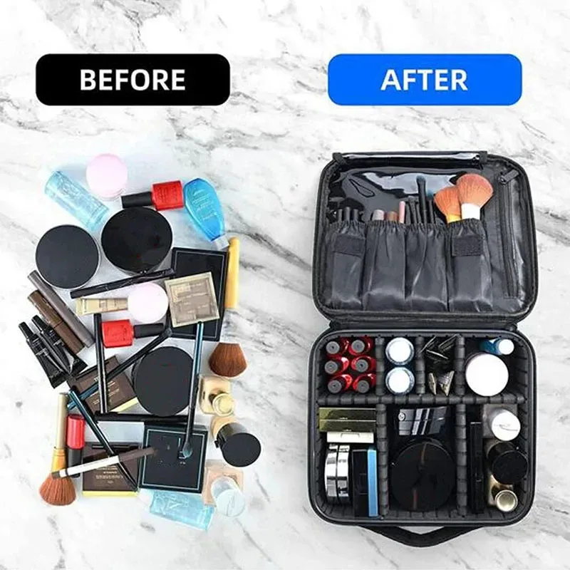 nouvelle trousse de maquillage pour femmes, étanche, pour voyage, rangement de pinceaux de beauté, outils de broderie, étui cosmétique professionnel, boîte de maquillage