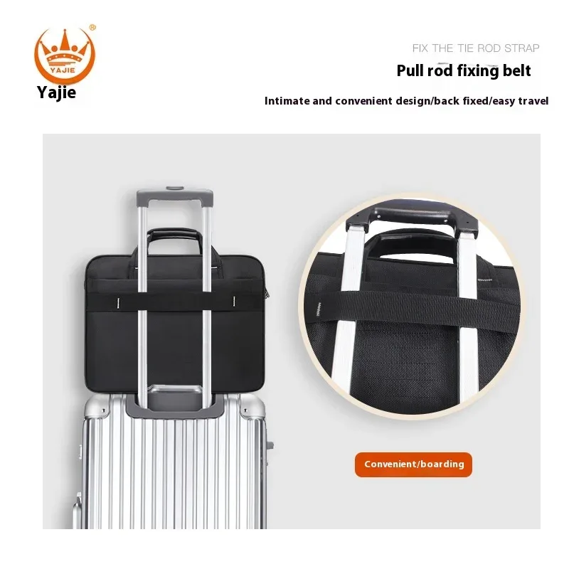 porte-documents en toile imperméable pour hommes d'affaires, grande capacité, sac pour ordinateur portable de 15.6 pouces, sac de travail, sacs d'affaires, sac de bureau officiel