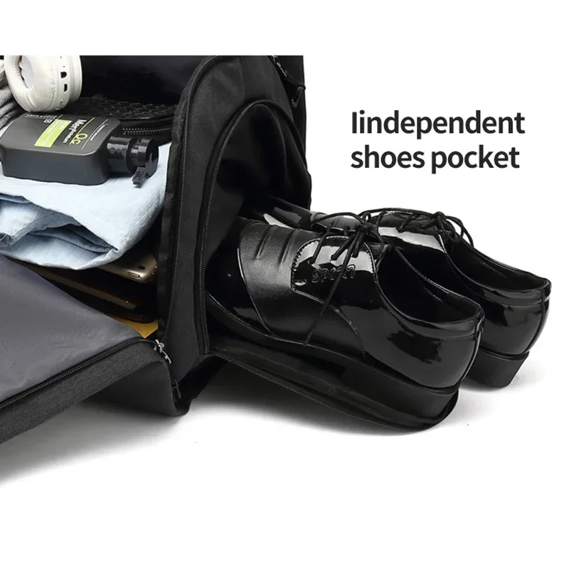sac de voyage d'affaires pour hommes, sac de vêtement oxford étanche, sacs à bandoulière de grande capacité, rangement de bagages multi-poches