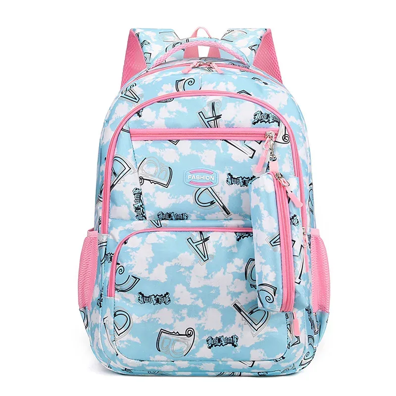 sac à dos tendance pour filles, élèves du primaire, trousse à crayons, sac d'école de style coréen, sacs à double épaule, gifs pour enfants