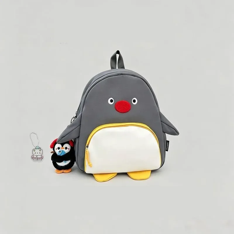 sac à dos mignon en forme de pingouin 3d pingu - sac à dos en nylon résistant à l'eau, sac léger pour ordinateur portable de 13 pouces, sac d'école kawaii pour femme