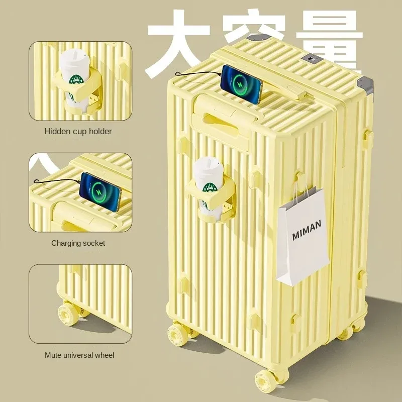 valise multifonctionnelle de grande capacité de 30/ 32 pouces, boîtier de chariot pour étudiants, étui de voyage pc durable avec roues absorbant les chocs