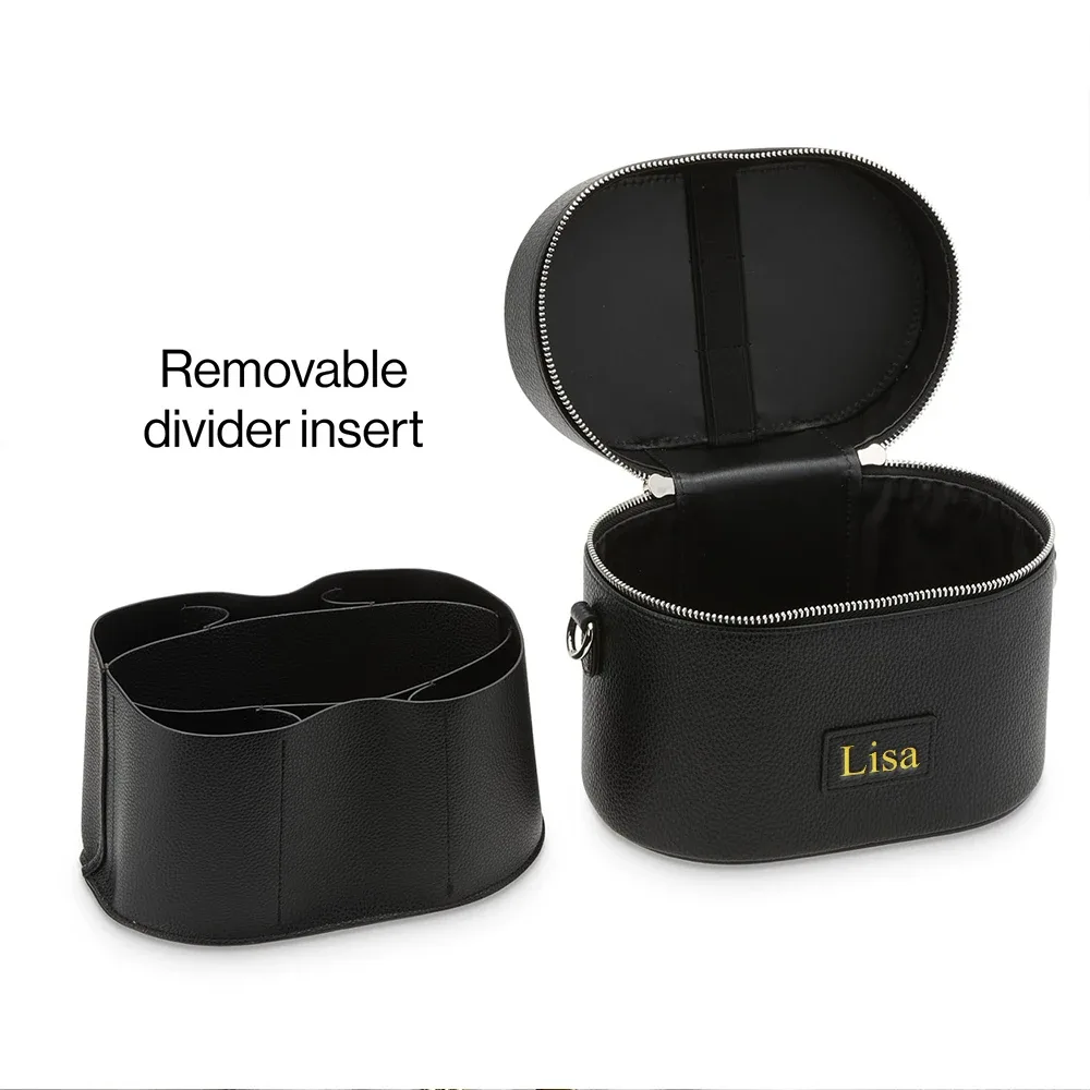 pochette cosmétique en cuir pu personnalisable : simple, portable, bandoulière, à main, grande capacité pour les voyages