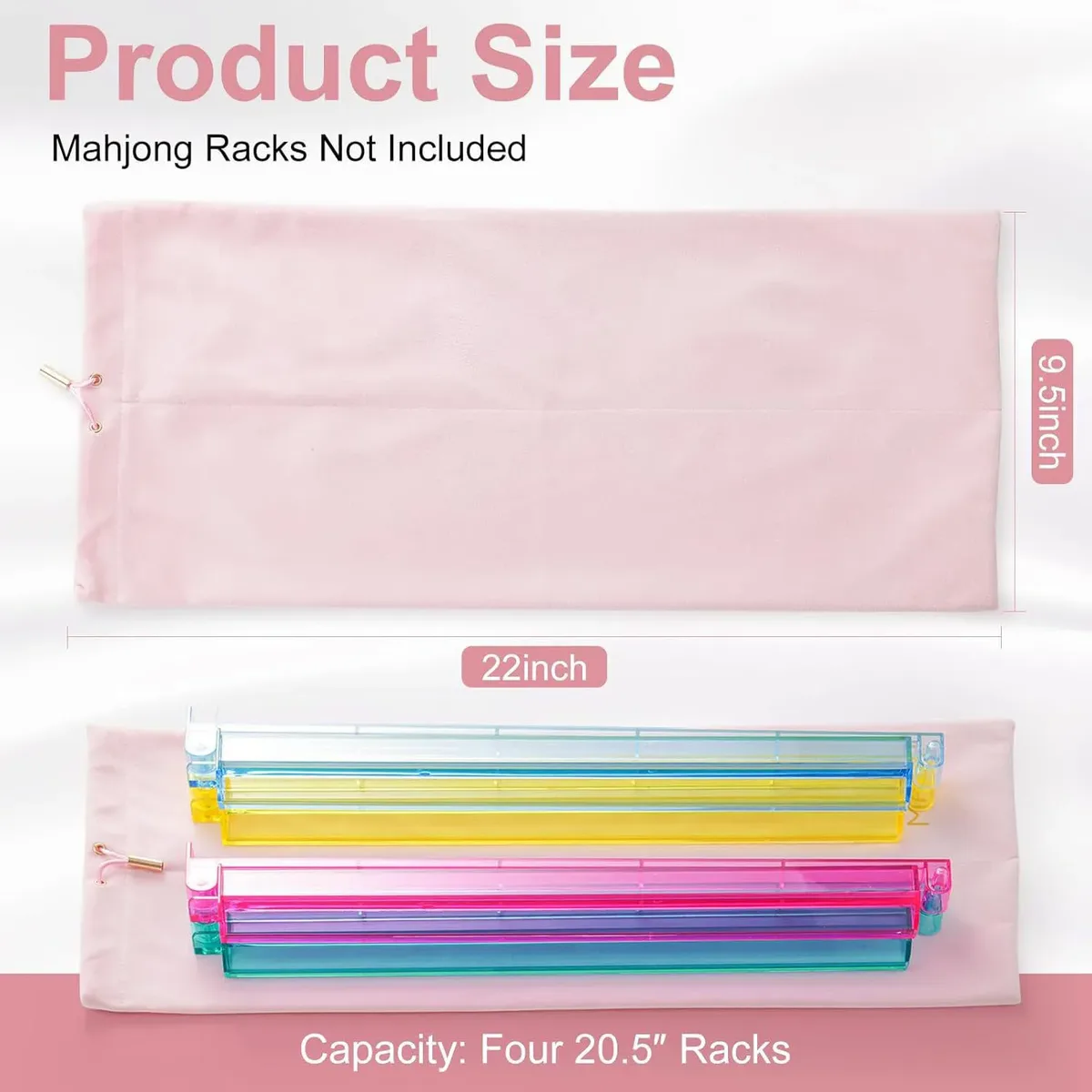 sacs de rangement en velours pour supports de mahjong portables, compatibles avec tous les types de supports (sacs uniquement, séparateurs non inclus)