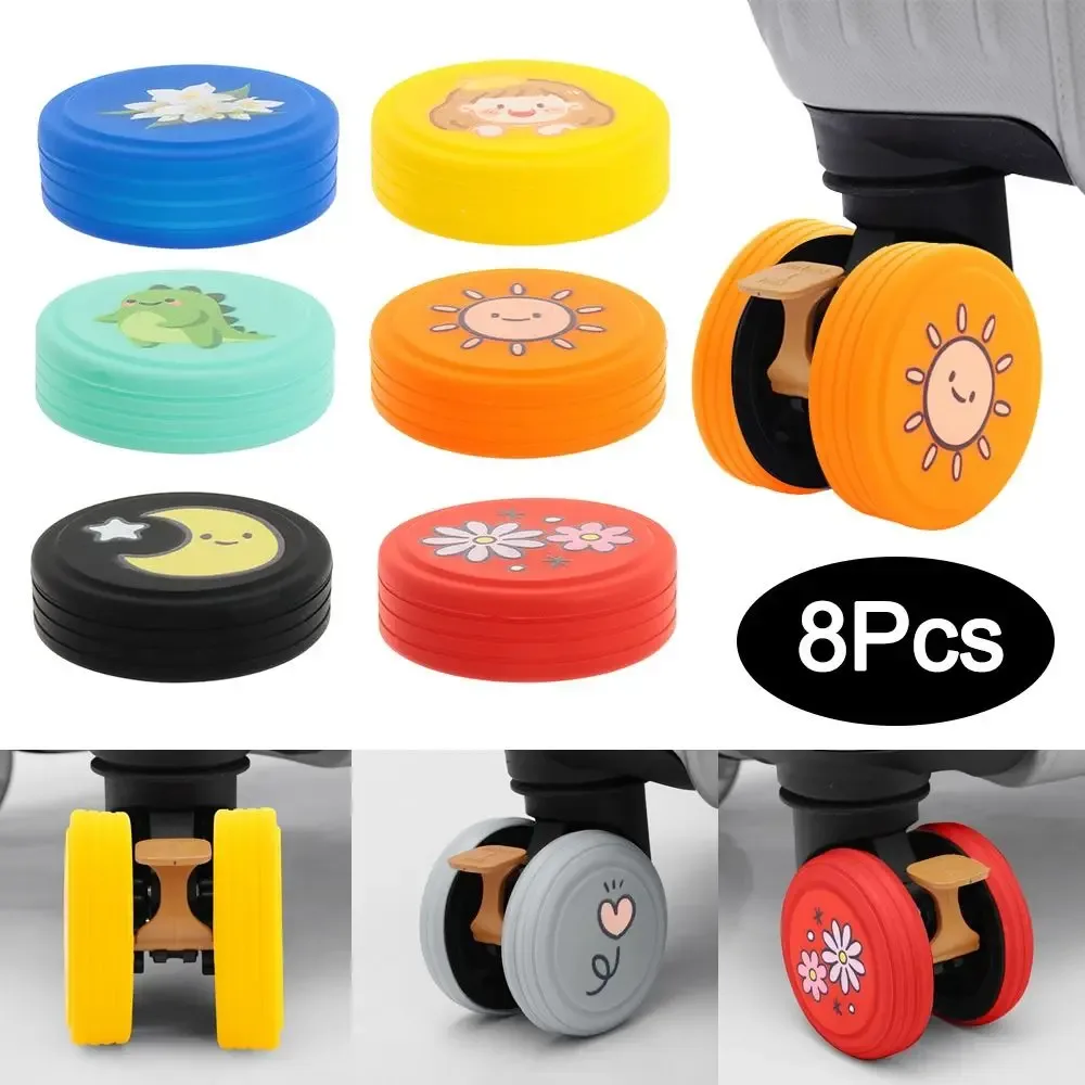 housse de protection pour roues de bagages en silicone, antidérapante, réduit le bruit, roulettes pour bagages, chaussures, réduit l'usure des roues, absorption des chocs