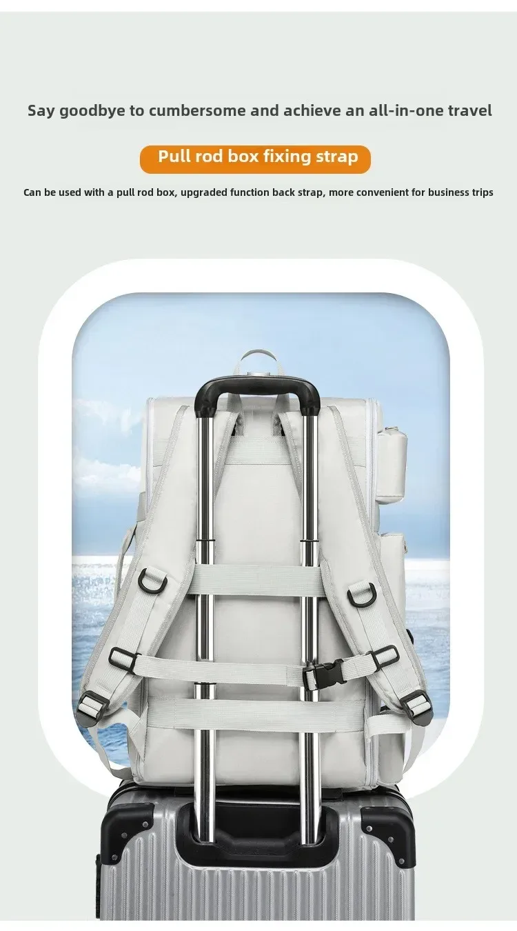multi-poches hommes sac à dos pour ordinateur portable voyage grande capacité voyage affaires bagage à main week-end sac à dos décontracté bagages sac de randonnée bolso