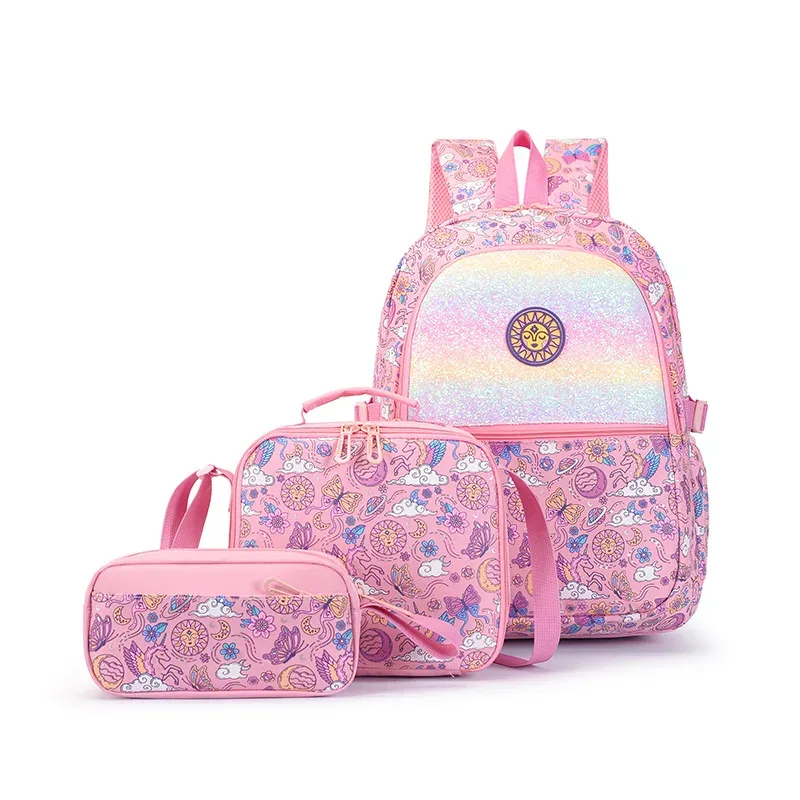 sac à dos grande capacité 2026 nouveau style pour filles du collège et du lycée, ensemble de sacs à dos à double bandoulière pour fournitures scolaires