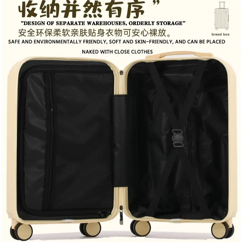 nouvelle valise de 20 pouces, boîtier de chariot de qualité, matériau de coque rigide épaissie pour pc, résistance à la pression, adapté aux hommes et aux femmes