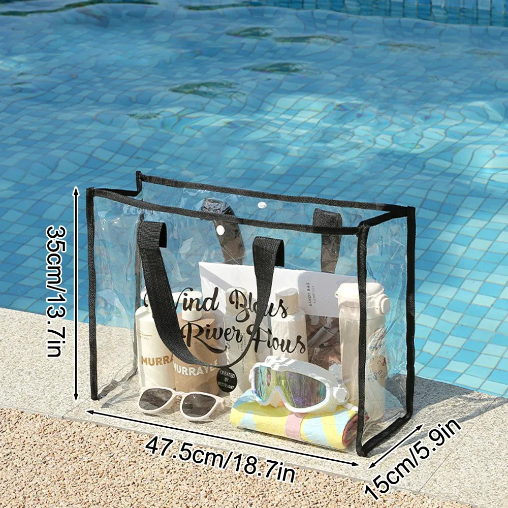 pochette cosmétique fourre-tout de plage-sac de plage léger avec pochette pour téléphone sac fourre-tout pliable étanche pour plage, piscine, vacances