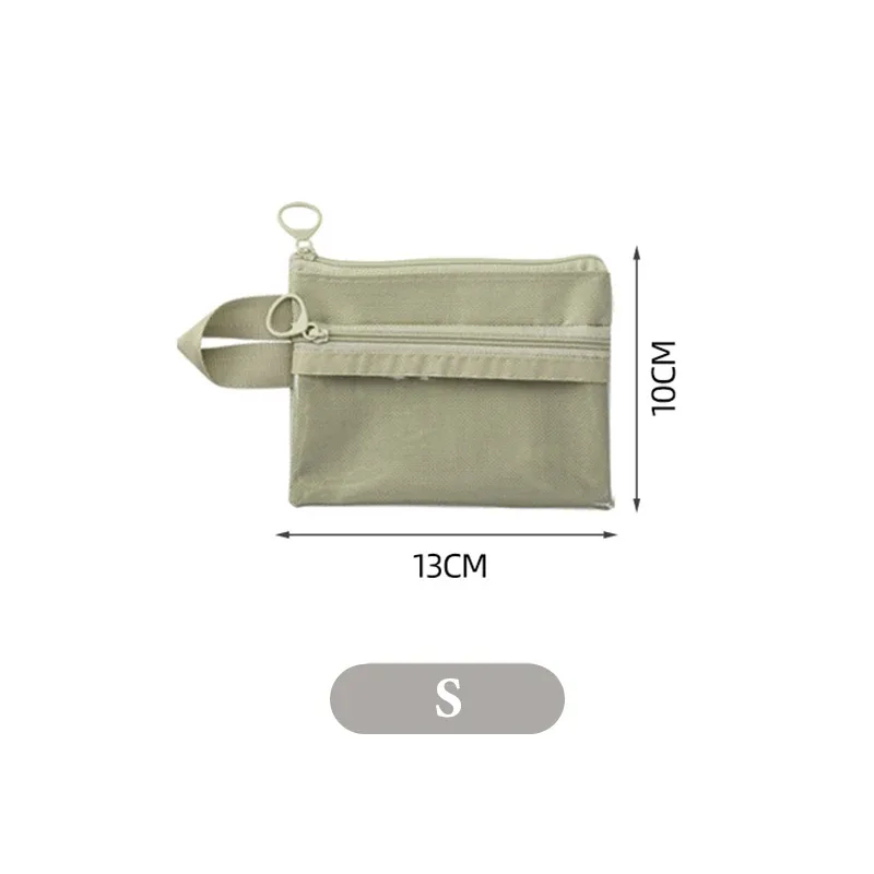 sac de rangement transparent simple, portable de voyage, étanche, double couche, pochette de toilette à fermeture éclair, câble de données, carte de bijoux, maquillage