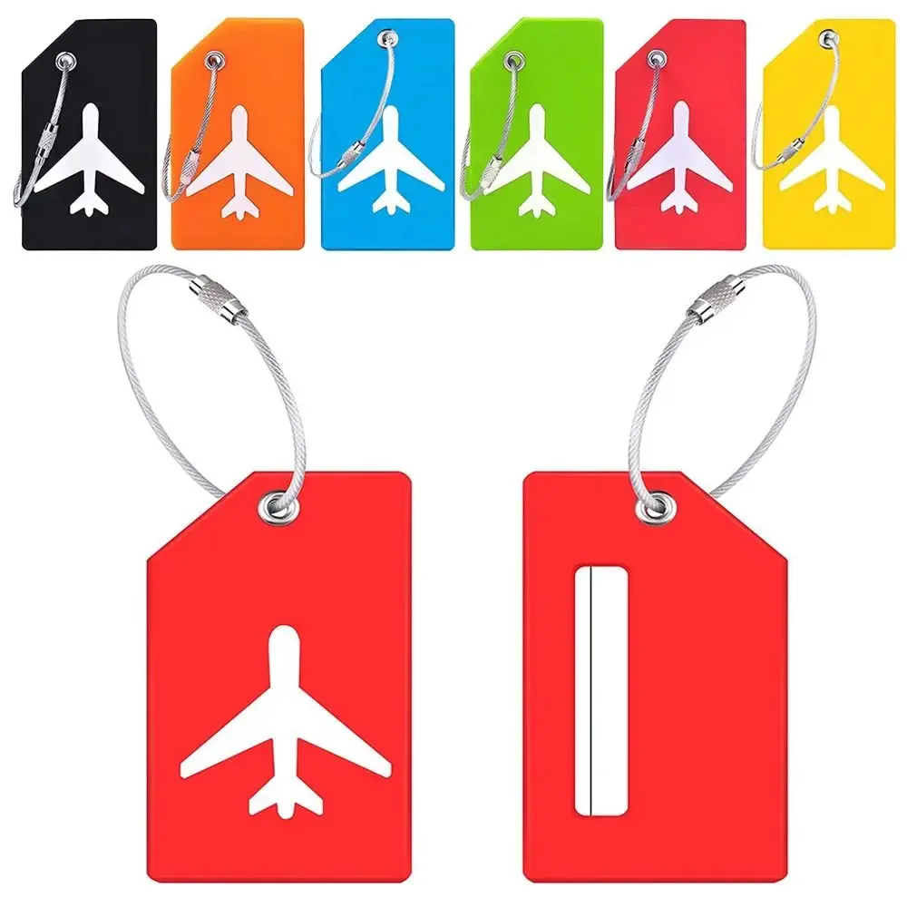 étiquette de bagage personnalisée en silicone pour homme, carte d'embarquement, sangles de valise souples, 6 couleurs