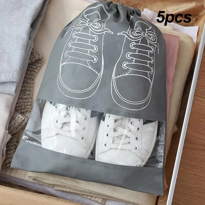 lot de 5/10 sacs de rangement pour chaussures, organisateur de placard, sac de voyage portable non tissé, pochette étanche pour vêtements, sac de rangement suspendu pour vêtements classifiés